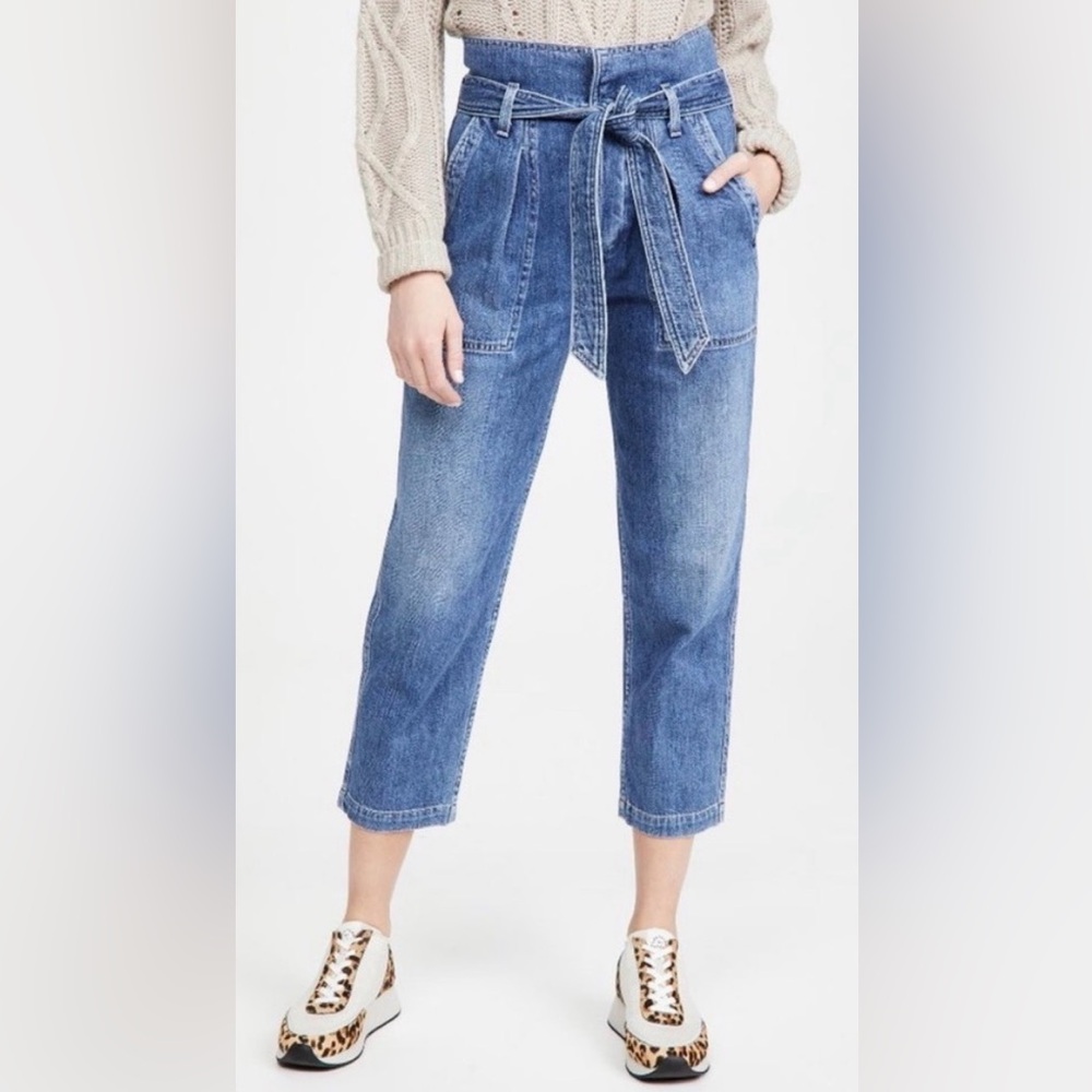 Citizens of Humanity Noelle Cropped Jeans Size 29 Blue Denim No Belt Button-fly